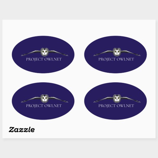 Project Owlnet Ovale Sticker (Vel)