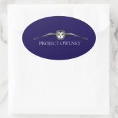 Project Owlnet Ovale Sticker (Tas)