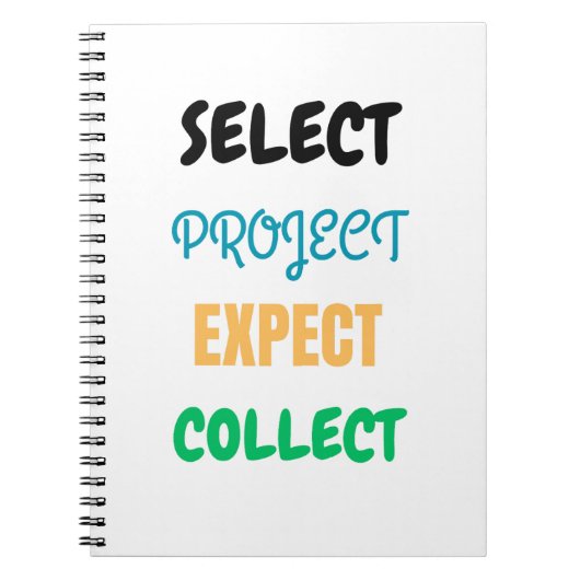 Project selecteren Verwacht Verzamel Spiraal Notit Notitieboek (Voorkant)