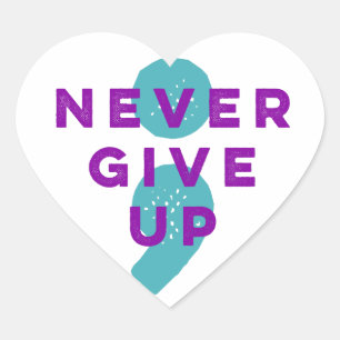 Project Semicolon geeft geen einde aan zelfmoord Hart Sticker