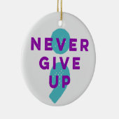 Project Semicolon geeft geen einde aan zelfmoordpr Keramisch Ornament (Rechts)