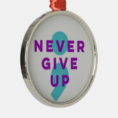 Project Semicolon geeft geen einde aan zelfmoordpr Metalen Ornament (Rechts)