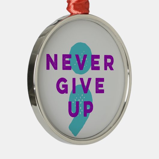 Project Semicolon geeft geen einde aan zelfmoordpr Metalen Ornament (Rechts)