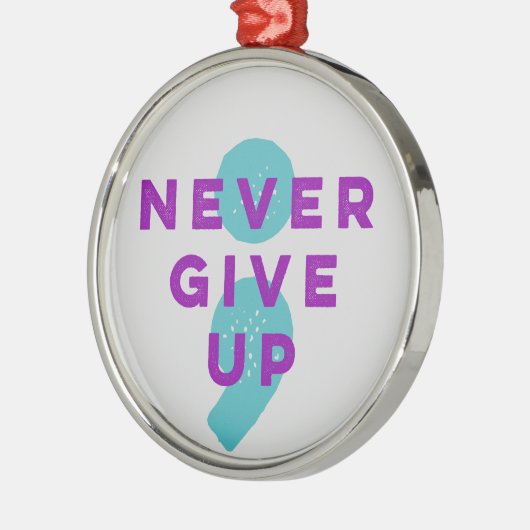 Project Semicolon geeft geen einde aan zelfmoordpr Metalen Ornament (Links)