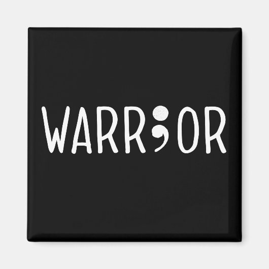 Project Semicolon Warrior Magneet (Voorkant)