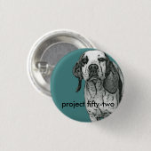 project tweeënvijftig ronde button 3,2 cm (Voorkant /achterkant)