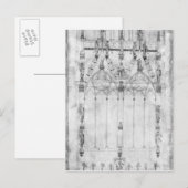 Project voor de kathedraal, hoogte van het westen briefkaart (Voorkant / Achterkant)