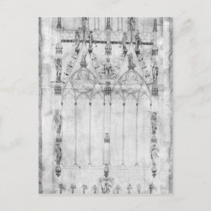 Project voor de kathedraal, hoogte van het westen briefkaart