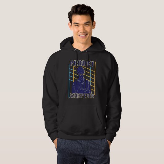 Project Whisperer retro Men Construction Project M Hoodie (Voorkant volledig)