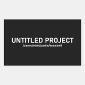 Project zonder titel - Audiosessie Glitch V2 Rechthoekige Sticker (Voorkant)