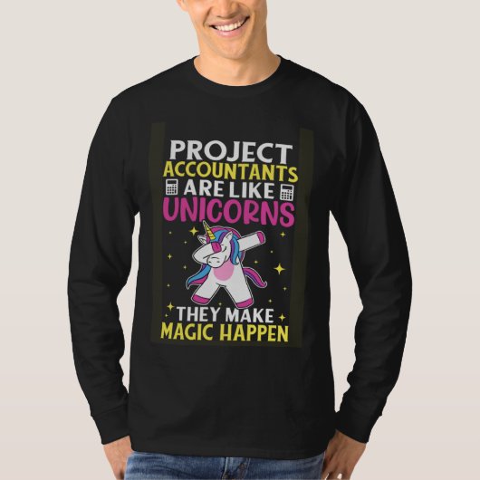 Projectaccountants zijn als Unicorns T-shirt (Voorkant)