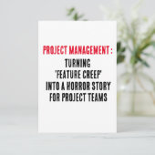 Projectbeheer 'feature creep' omzetten in bedankkaart (Staand voorkant)