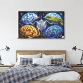 Projectie van Aangrenzende Realiteiten Canvas Afdruk (Insitu (Slaapkamer))