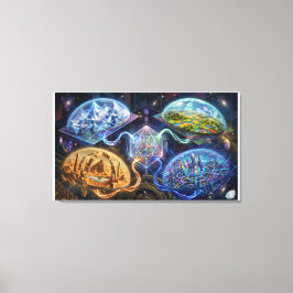 Projectie van Aangrenzende Realiteiten Canvas Afdruk