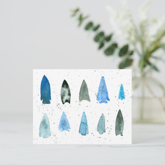 Projectielampjes rond projectiel standaard indigee briefkaart (Staand voorkant)