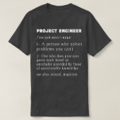 Projectingenieur Definitionograppig projectbeheer T-shirt (Design voorkant)