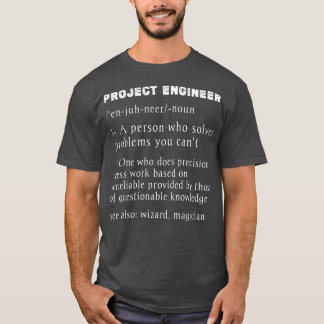 Projectingenieur Definitionograppig projectbeheer T-shirt