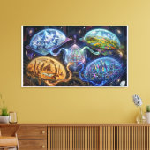 Projection of Adjacent Realities Canvas Afdruk (Insitu (Woonkamer))