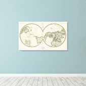 projection showing magnetic declination canvas afdruk (Insitu (Houten vloer))