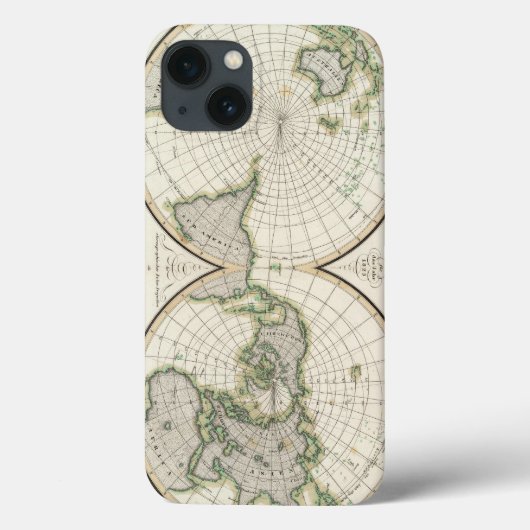 projection showing magnetic declination Case-Mate iPhone case (Achterkant)