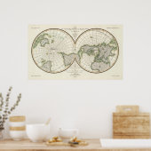 projection showing magnetic declination poster (Keuken)