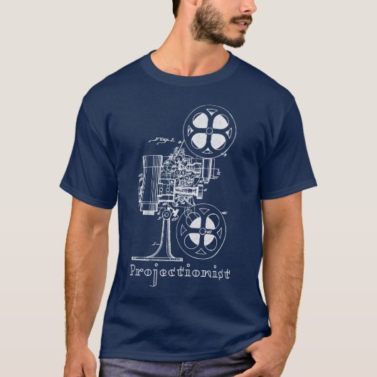 Projectionist T-Shirt witte afdruk (Voorkant)