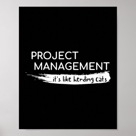 Projectmanagement is als het hoeden van grappige k poster (Voorkant)