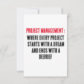 Projectmanagement Waar elk project begint met Bedankkaart (Voorkant)