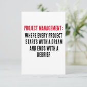Projectmanagement Waar elk project begint met Bedankkaart (Staand voorkant)