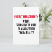 Projectmanagement Waar 'going live' meer van is Bedankkaart (Staand voorkant)