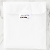 Projectmanager Aangedreven door cafeïne Ronde Sticker (Tas)