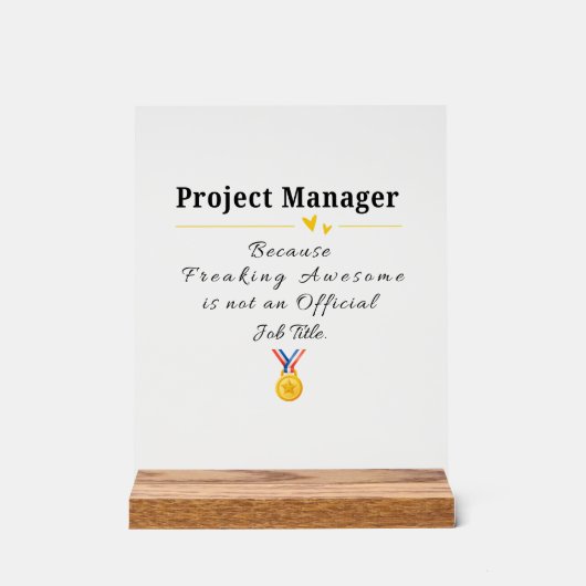 Projectmanager Acryl Bord (Voorkant)
