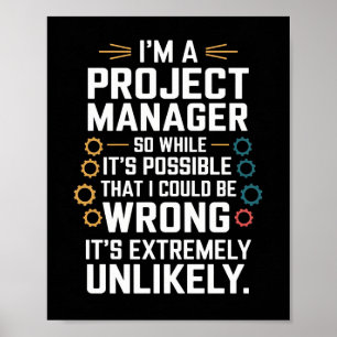 Projectmanager Canvas Art - Grappige Kantoor Decor Poster