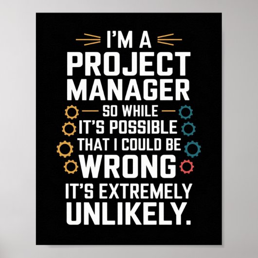 Projectmanager Canvas Art - Grappige Kantoor Decor Poster (Voorkant)