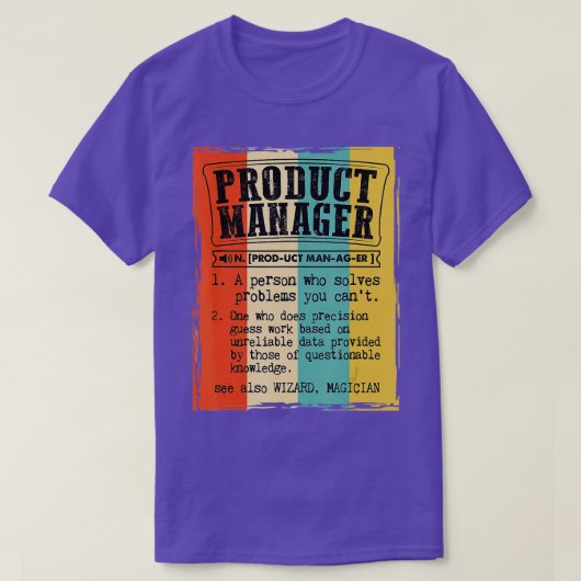 Projectmanager Dictionary Definition Funny Vintag T-shirt (Design voorkant)