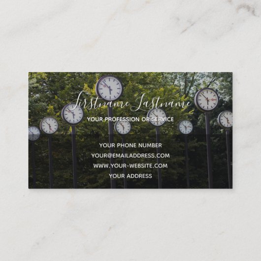 Projectmanager en managers visitekaartje (Achterkant)