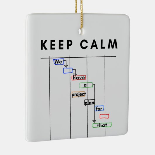 Projectmanager Gantt kalm blijven Keramisch Ornament (Rechts)