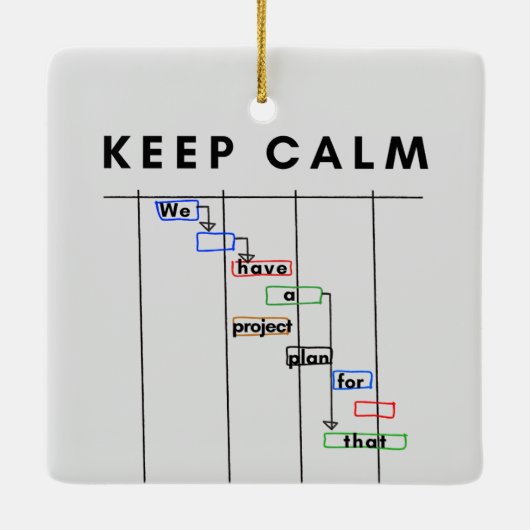 Projectmanager Gantt kalm blijven Keramisch Ornament (Achterkant)