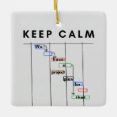 Projectmanager Gantt kalm blijven Keramisch Ornament (Voorkant)