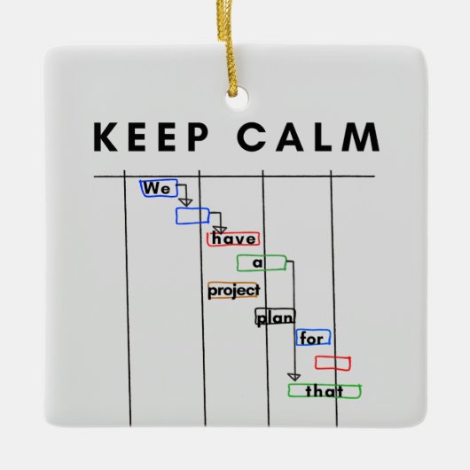 Projectmanager Gantt kalm blijven Keramisch Ornament (Voorkant)