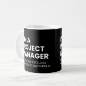 Projectmanager Grappige Baas Zeggen Koffiemok (Voorkant links)