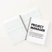 Projectmanager Grappige definitie Notitieboek (Binnen)