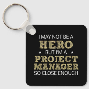 Projectmanager Hero Humor nieuwigheid Sleutelhanger
