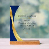 Projectmanager Kantoor Citaat Acryl Bord (Neutraal)