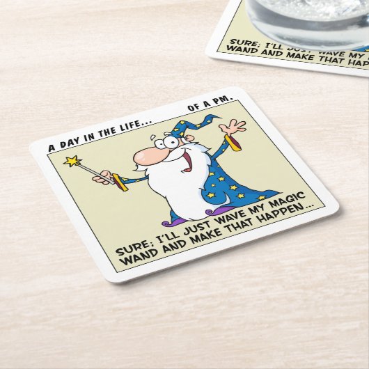 Projectmanager Magische Machten Kartonnen Onderzetters (Schuin)