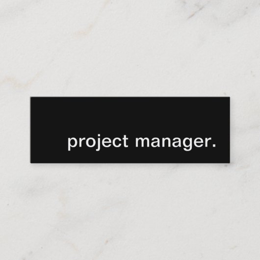 projectmanager. mini visitekaartje (Voorkant)