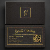 Projectmanager Monogram QR-code Visitekaartje