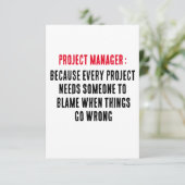Projectmanager Omdat elk project wat nodig heeft Bedankkaart (Staand voorkant)