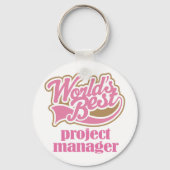 Projectmanager roze cadeau sleutelhanger (Voorkant)