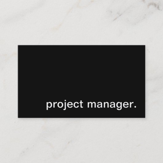 projectmanager. visitekaartje (Voorkant)
